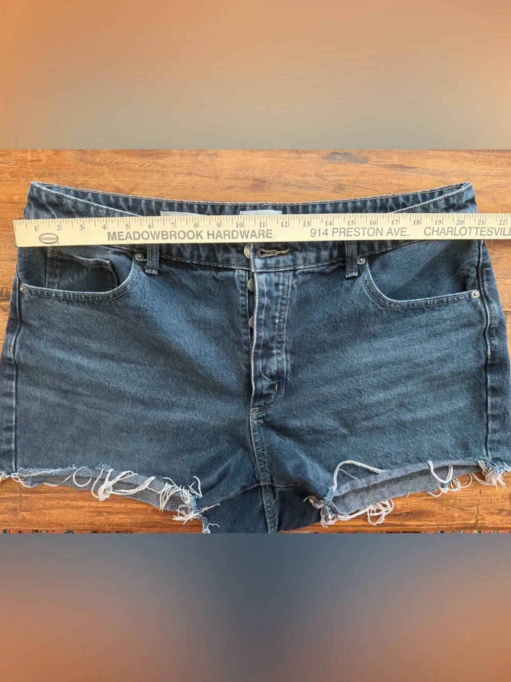 90s Baggy Black Wash Denim Cutoff Shorts